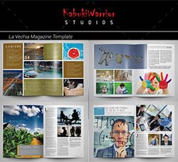 indesign模板－商业杂志(通用型/20页)：La Vechia Magazine Template